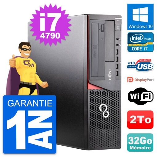 Fujitsu Esprimo E920 DT Desktop PC - Intel i7-4790, 32GB RAM, 2TB Storage, Windows 10, Wifi