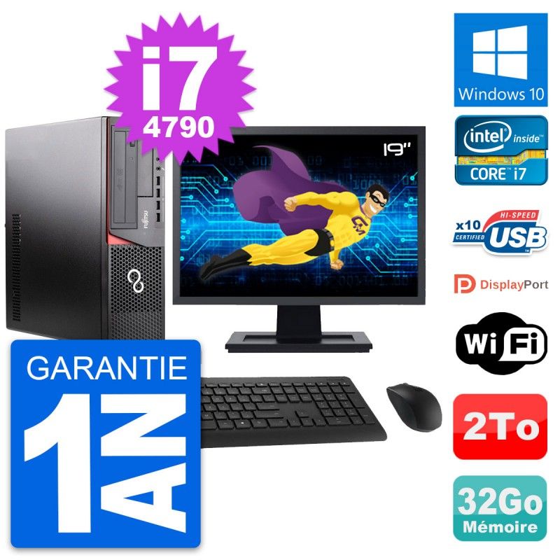Fujitsu E920 DT 19-Inch PC - Intel i7, 32GB RAM, 2TB HDD, Windows 10