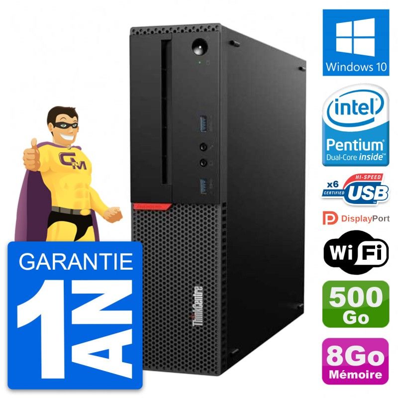 Lenovo ThinkCentre M700 SFF Computer - Intel G4400, 8GB RAM, 500GB HDD, Windows 10, WiFi