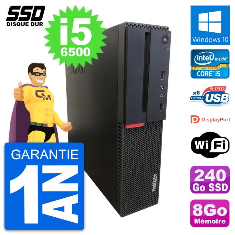 Lenovo ThinkCentre M700 SFF Intel i5-6500 8GB RAM 240GB SSD Windows 10 Wifi