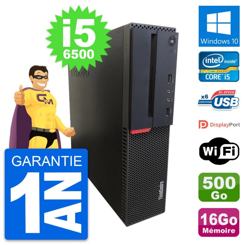 Lenovo ThinkCentre M700 SFF i5-6500 16GB RAM 500GB HDD Windows 10 Wifi