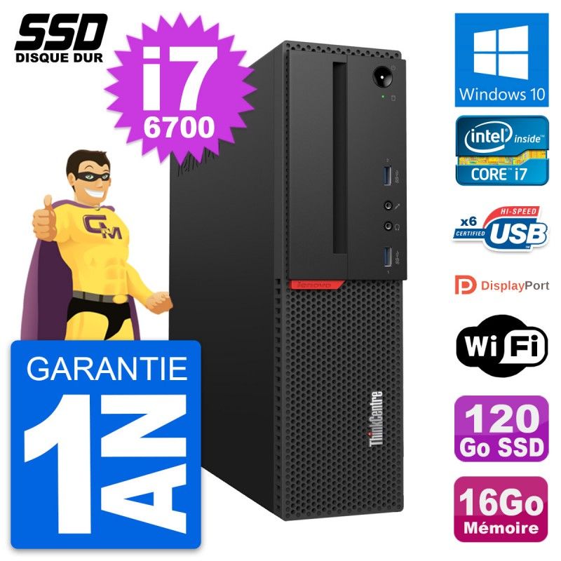 Lenovo ThinkCentre M700 SFF Intel i7-6700 16GB RAM 120GB SSD Windows 10 Wifi