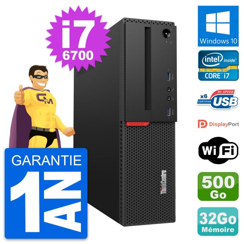 Lenovo ThinkCentre M700 SFF i7-6700 32GB RAM 500GB SSD Windows 10 Wifi