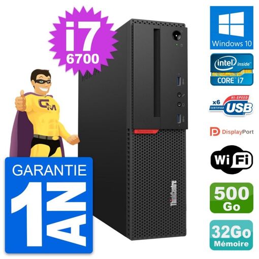 Lenovo ThinkCentre M700 SFF i7-6700 32GB RAM 500GB SSD Windows 10 Wifi
