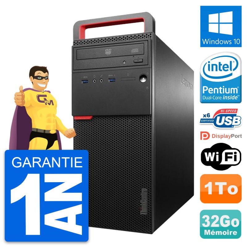 Lenovo ThinkCentre M700 Desktop PC - Intel Core i5-4400, 32GB RAM, 1TB HDD, Windows 10, WiFi