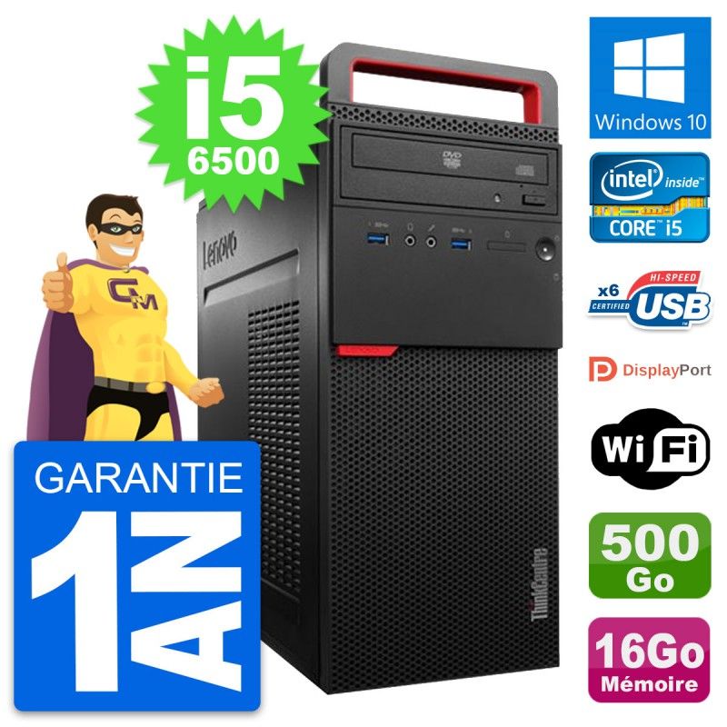 Lenovo ThinkCentre M700 i5-6500 16GB RAM 500GB HDD Windows 10 Wifi Desktop PC