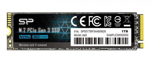 Silicon Power P34A60 - 1TB NVMe SSD - M.2 2280