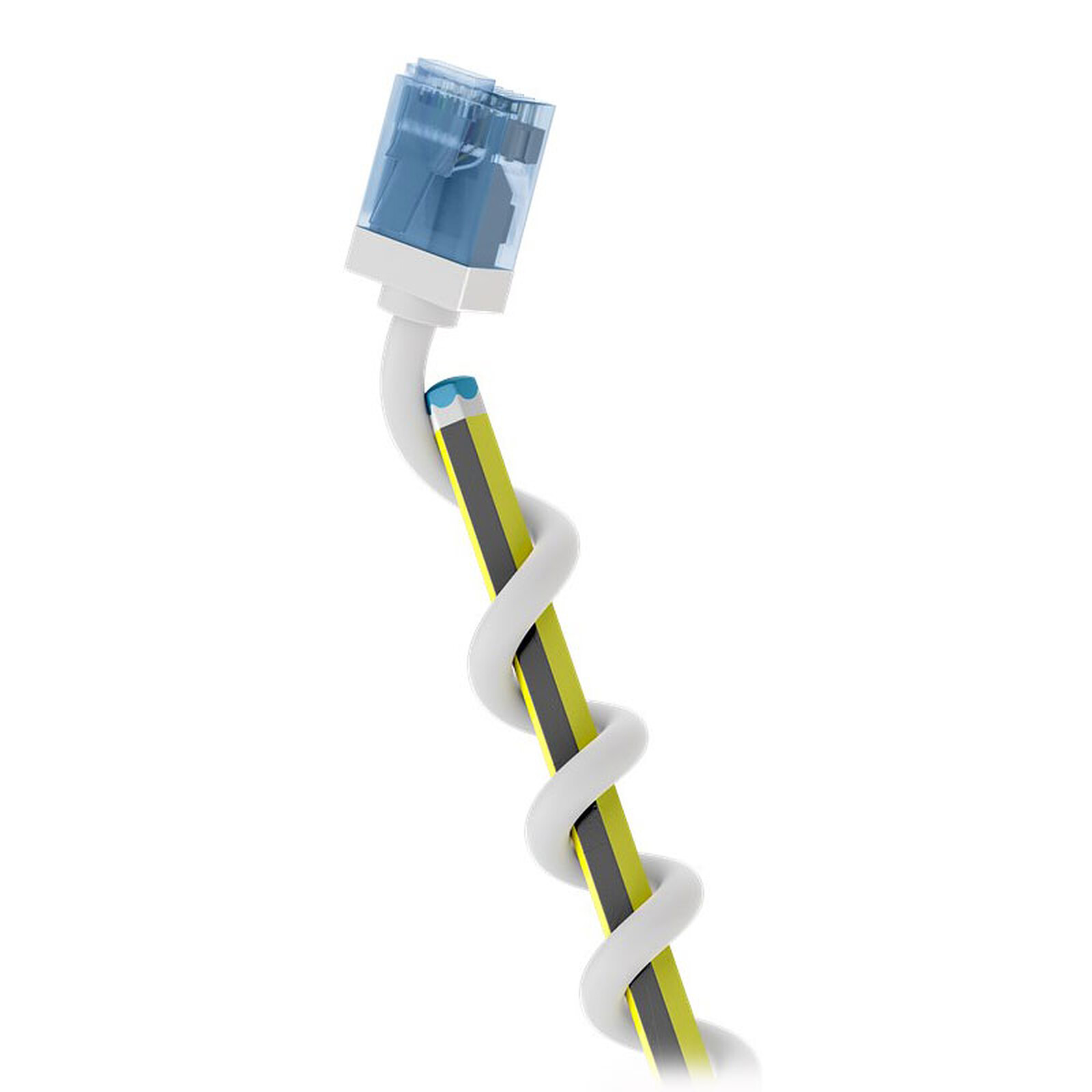 Goobay RJ45 Slim Cat 6a U/UTP cable 3 m (White) 