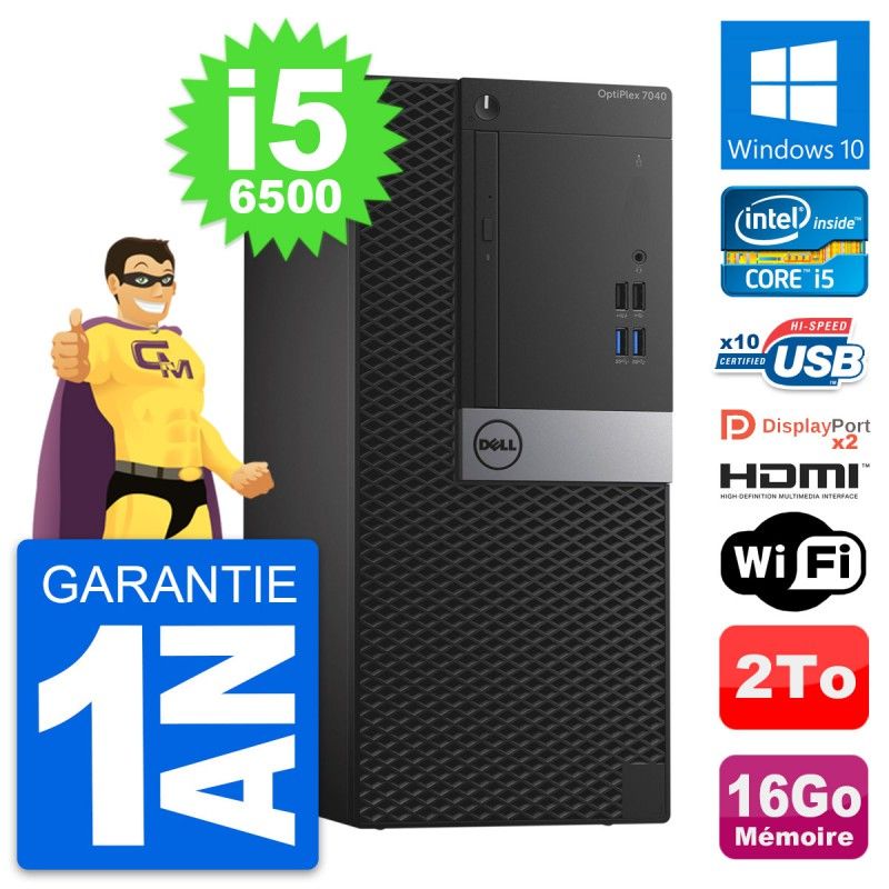 Dell OptiPlex 7040 Desktop PC - Core i5, 16GB RAM, 2TB Storage, HDMI