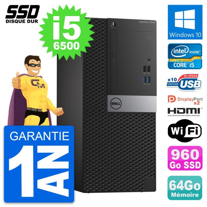 Dell OptiPlex 7040 Core i5-6500 64GB RAM 960GB SSD Windows 10 Laptop