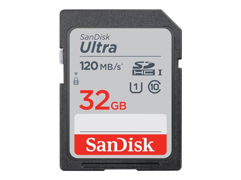 SanDisk Ultra Flash Memory Card - 32GB - UHS-I U1/Class 10 - SDHC UHS-I