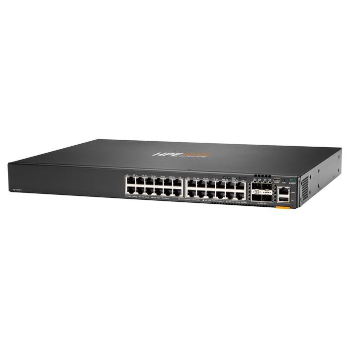 HP Aruba 6300F Switch - Managed - C3 - 24x10/100/1000 + 4x1G/10G/25G/50G SFP56 (uplink/storage) - Front, Side, Rear Mountable - Rack-mount