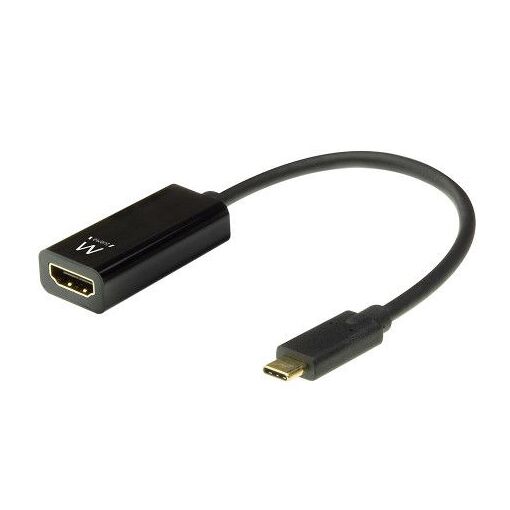 Adaptateur câble vidéo Ewent EW9823 USB Type-C vers HDMI Type A (Standard) - Noir
