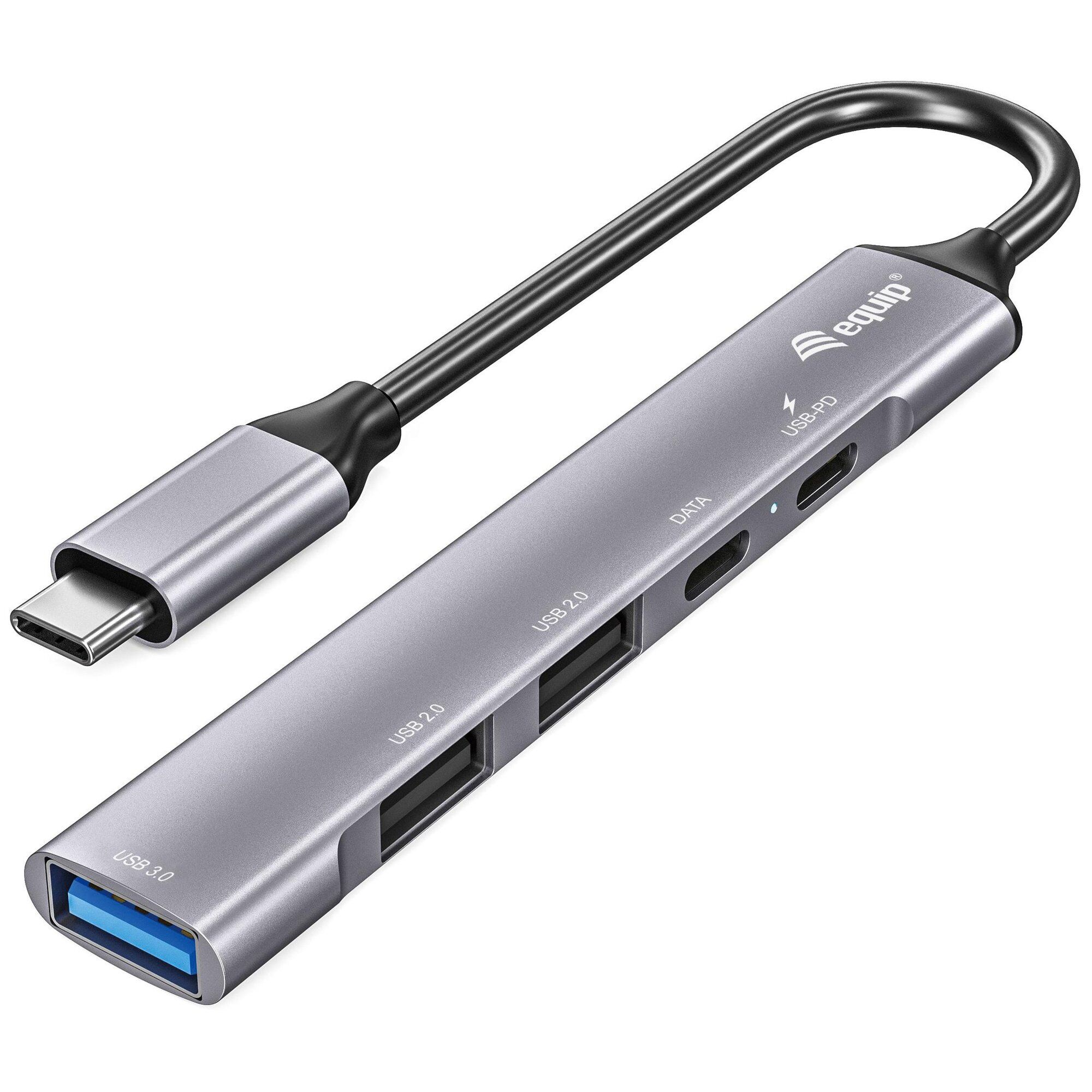 Equip USB 3.2 Gen 1 (3.1 Gen 1) Type-C Hub & Adapter, 5000 Mbps, Silver