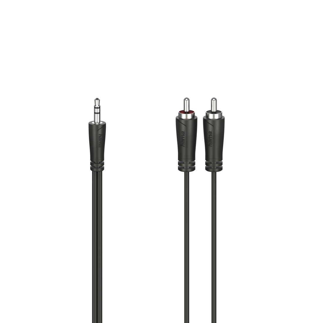 Cable de audio Hama, con conector macho de 3,5 mm a 2 conectores RCA machos estéreo, de 5,0 m