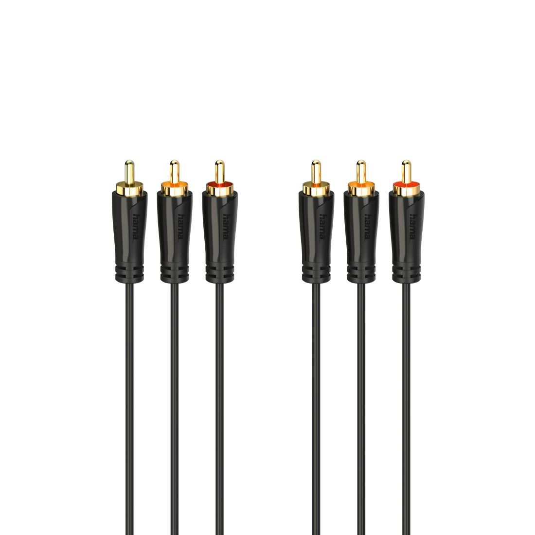 Hama 3.0m Gold-Plated Audio/Video Cable with 3 RCA Male Connectors