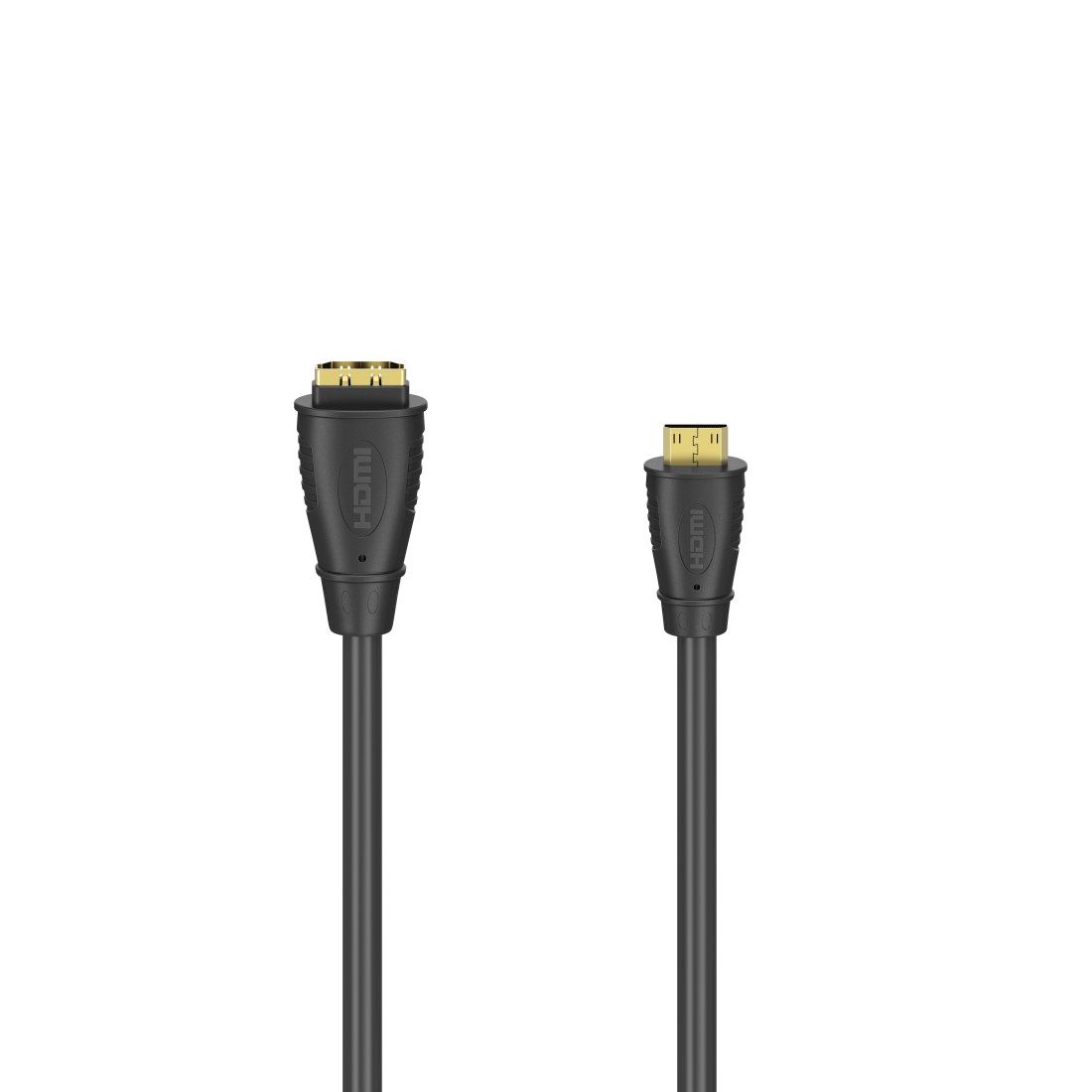 Adaptador de cable HDMI Hama (mini) Tipo-C macho a Tipo-A hembra, dorado