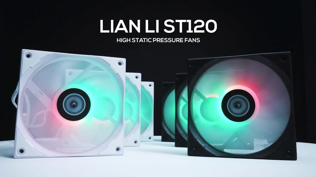 Lian Li ST120 RGB PWM Fan (3 Pack with Controller) - 120mm, White
