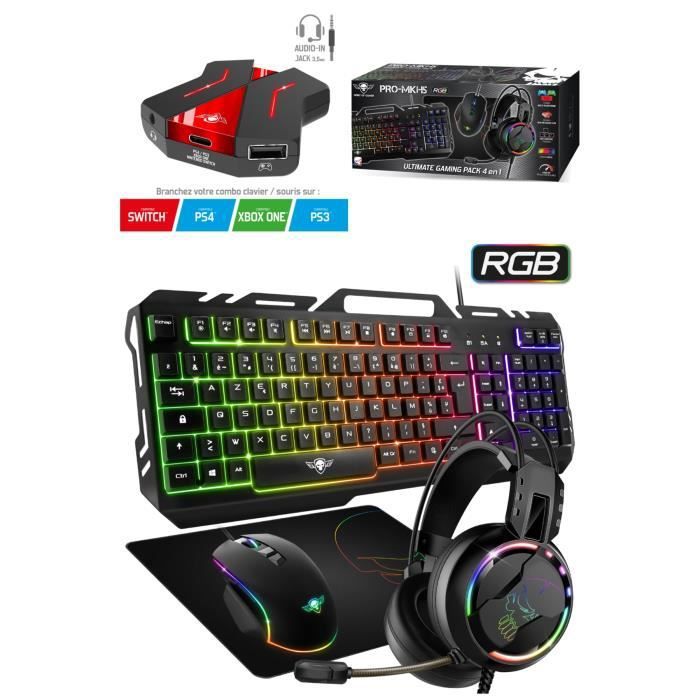 Kit de juego Pack GAMER - Espíritu del Jugador - PRO-ULTIMATE MKH5 RGB