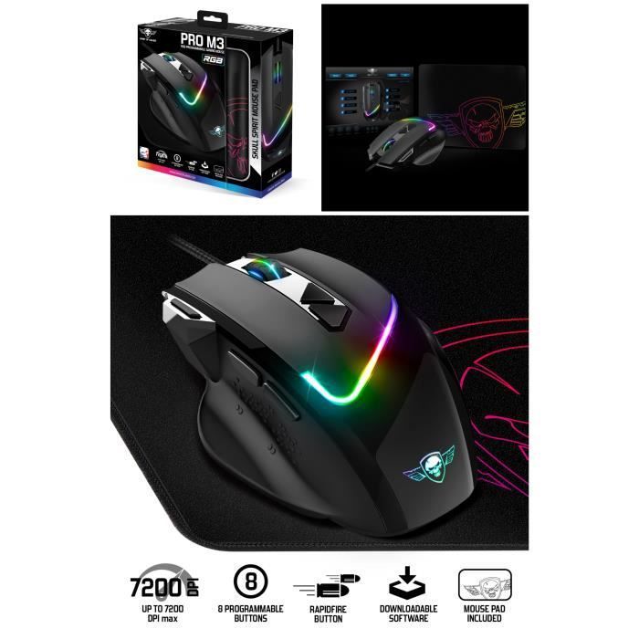 Ratón de juego Spirit Of Gamer PRO M3 RGB