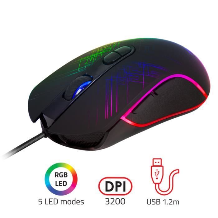 Advance Gaming Mouse PRO - GTA 230 - 3200 DPI Optical - 7 Buttons - RGB Backlighting