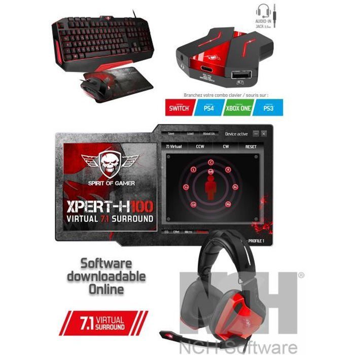 Kit de periféricos de juego Spirit Of Gamer PRO-MK19