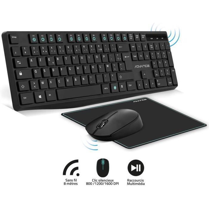 Advance Elite 3-in-1 Wireless Keyboard and Mouse Set