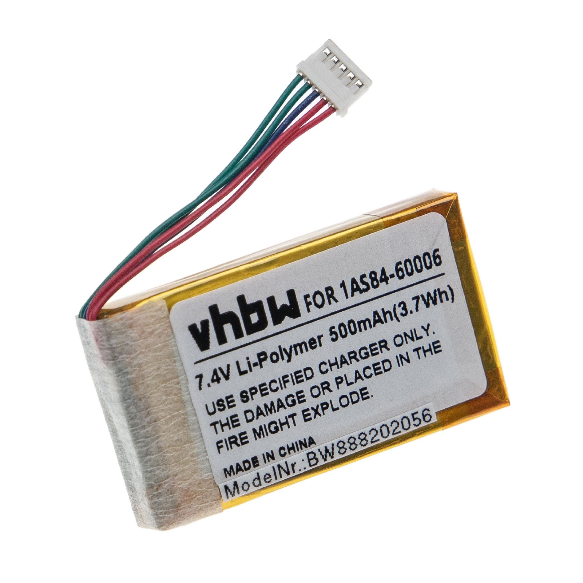 vhbw HP Sprocket 200 Battery - 500mAh, 7.4V, Li-ion