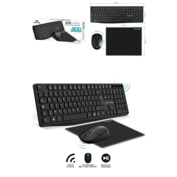 Kit Elite Advance - CLS-7100RF Clavier et Souris sans fil