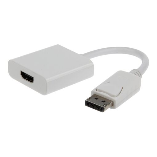 Adaptateur Gembird DisplayPort vers HDMI - 0,1 m, Blindé - Blanc