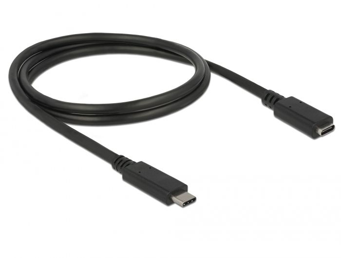Delock USB-C Cable 1m, USB 3.2 Gen 1 (3.1 Gen 1), Black