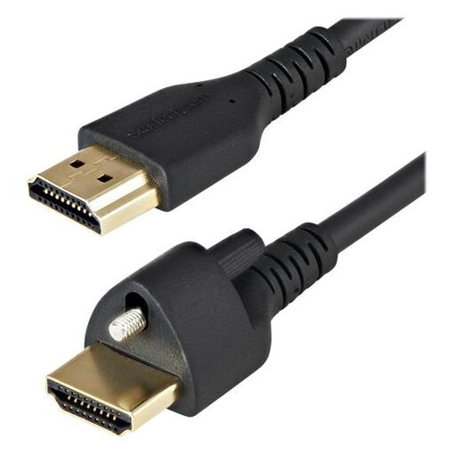 Startech 2m HDMI Cable with Locking Screw - 4K 60Hz HDR - High Speed HDMI 2.0 - Secure Connection - HDMI M/M Cable with Ethernet - Premium