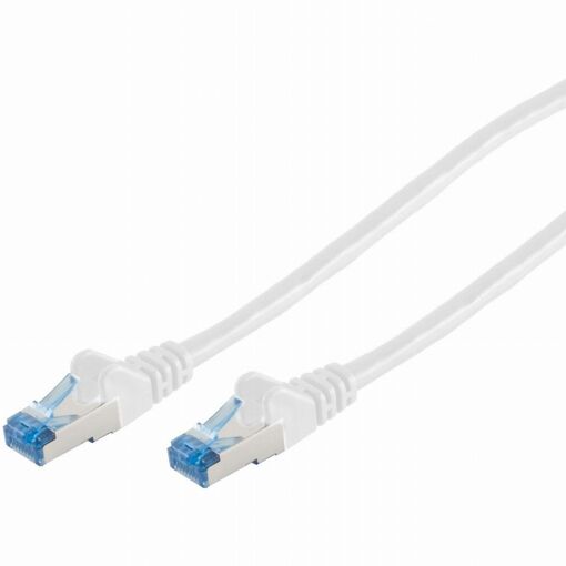 Câble NO-NAME CAT6a RJ45 S/FTP, 0.5m, Blanc