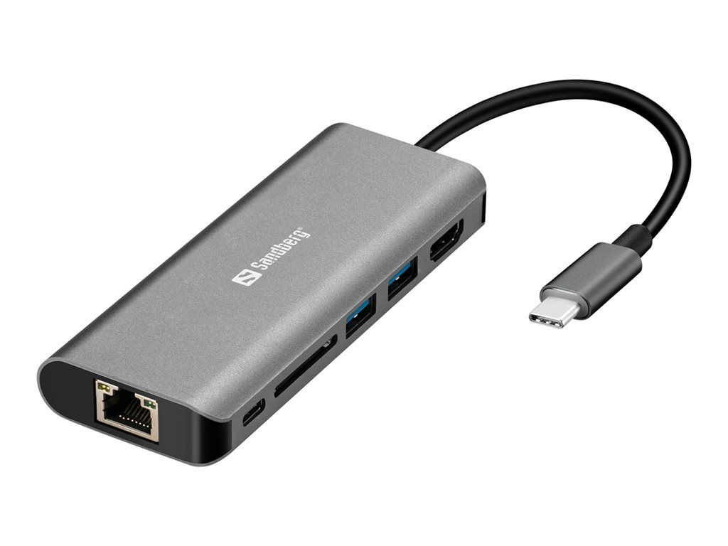 Sandberg USB-C Docking Station with HDMI, LAN, SD and USB