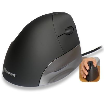 Evoluent Vertical Wireless Mouse for Righties (Standard, Green)