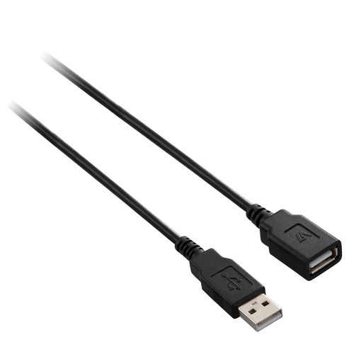 V7 USB 2.0 Extension Cable, Black, 1.8m (6ft)