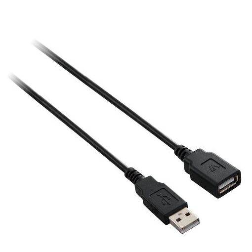 V7 USB 2.0 Extension Cable, Black, 1.8m (6ft)