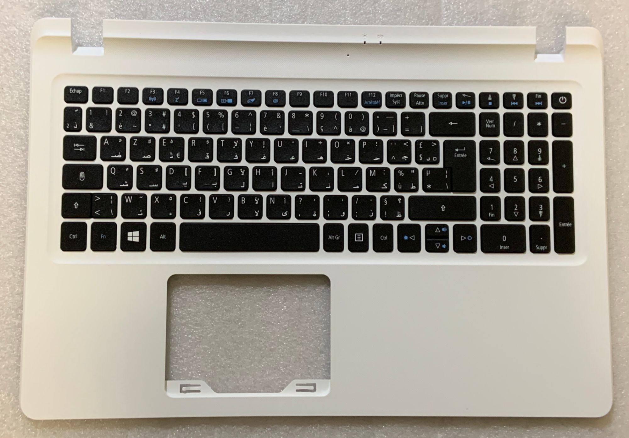 Acer Aspire ES1-533/ES1-572 French-Arabic AZERTY Keyboard, White (6B.GD2N2.023)