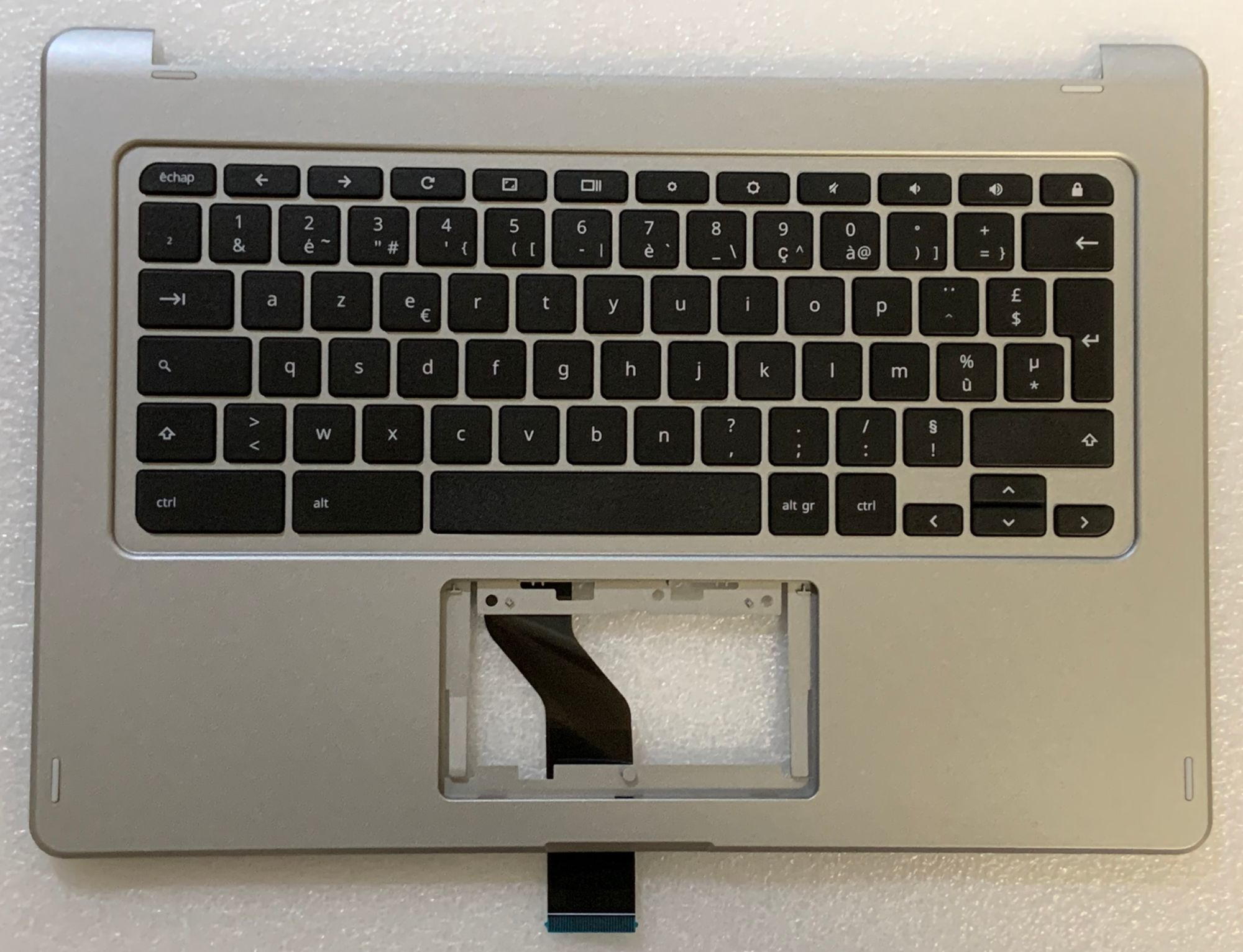 Teclado AZERTY Francés para Acer Chromebook CB5-312T 6B.GHPN7.009 TOPCASE Plata