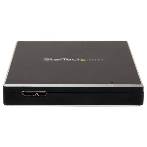 Boîtier externe StarTech.com pour disque dur SATA III de 2,5 pouces avec USB 3.1 - Boîtier portable HDD/SSD en aluminium - Noir
