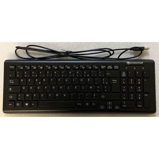 Teclado USB Francés AZERTY de Acer para Packard Bell Desktop iMedia S3730 DK.USB1B.0CD Negro