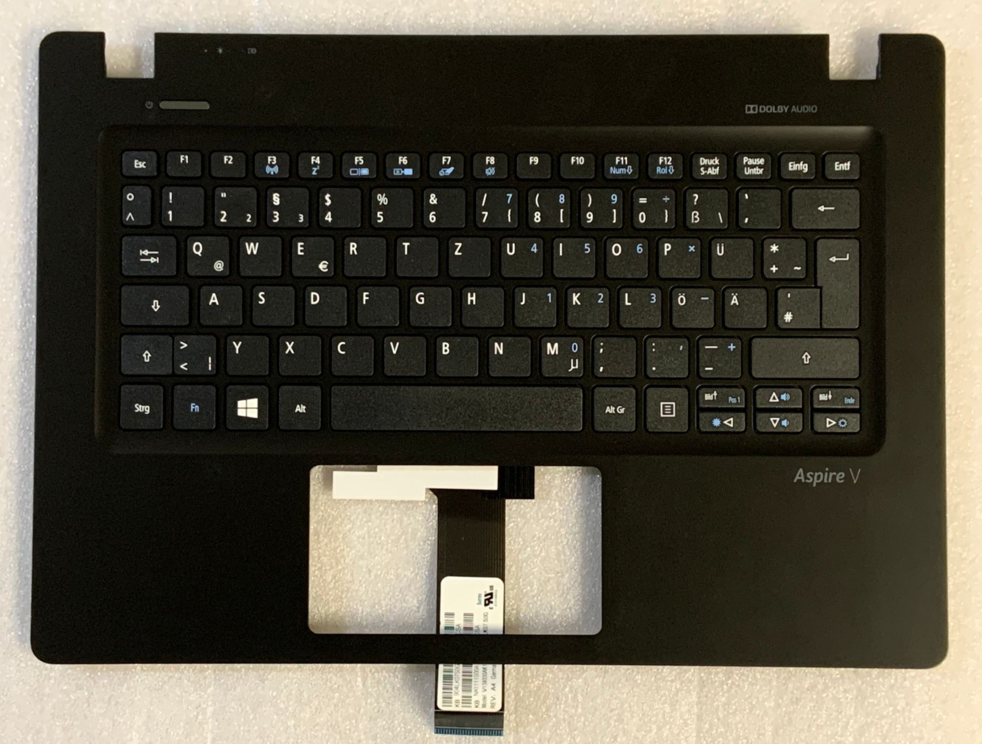 Acer Aspire V3-372 German Qwerty Keyboard (6B.G7BN1.008)