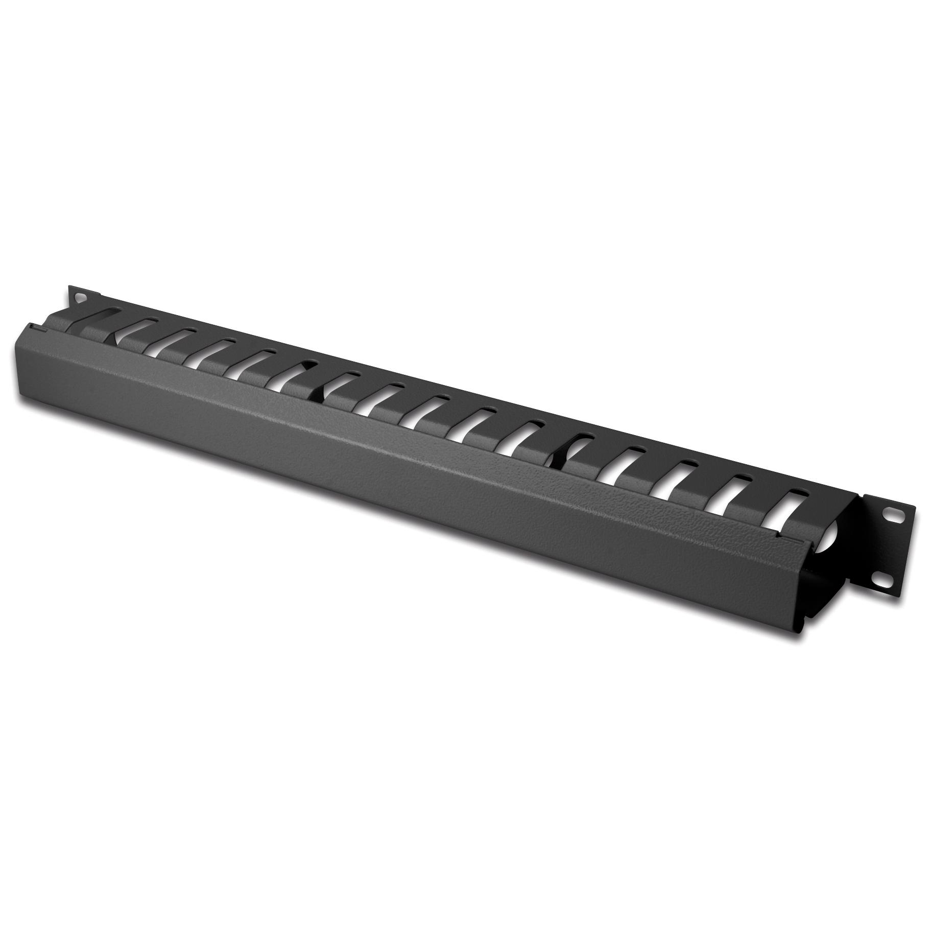 Panneau de gestion des câbles Digitus avec couvercle amovible pour armoires de 483 mm (19"), 1 U