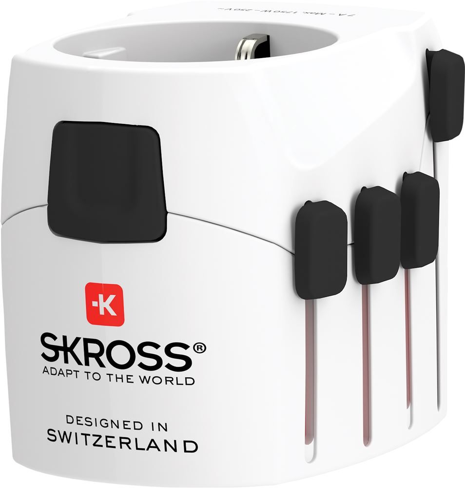 Skross World Travel Adapter Pro 3-Outlet White