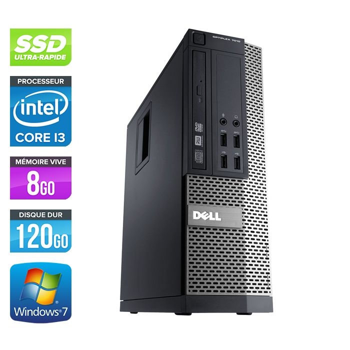 Dell Optiplex 790 SFF - Intel Core i3-2120 / 3.30 GHz - 8GB RAM - 120GB SSD - Windows 7 Pro