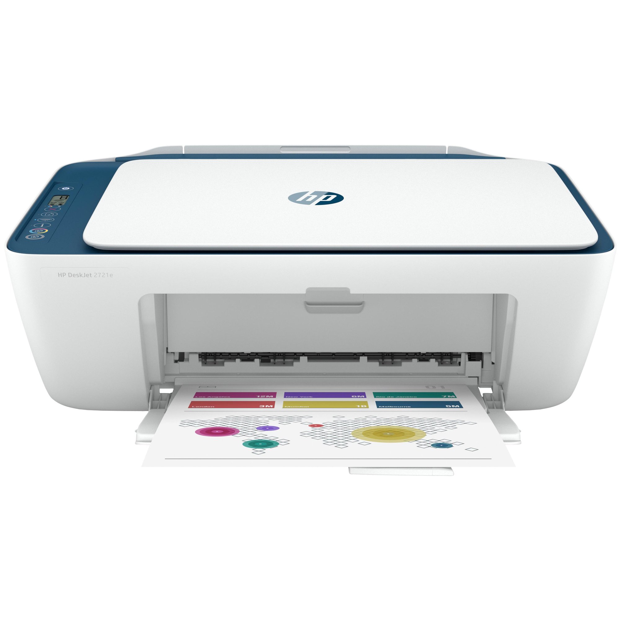 HP DeskJet 2721e Wireless All-in-One Color Printer, Instant Ink; Copier, Scanner