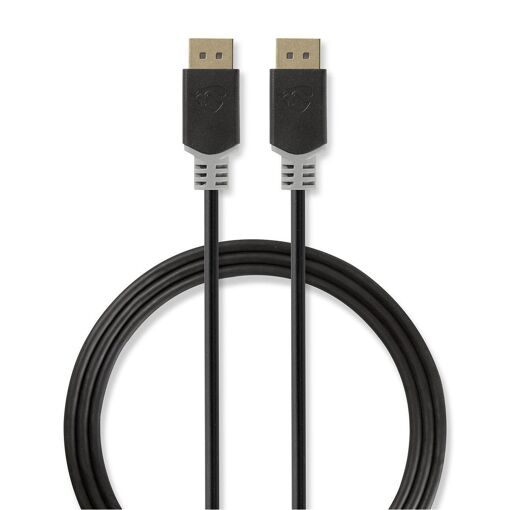 Nedis DisplayPort Cable 1.4, 2m, Anthracite