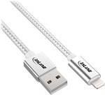 InLine 1m Lightning USB Cable, Silver/Aluminum, MFi Certified