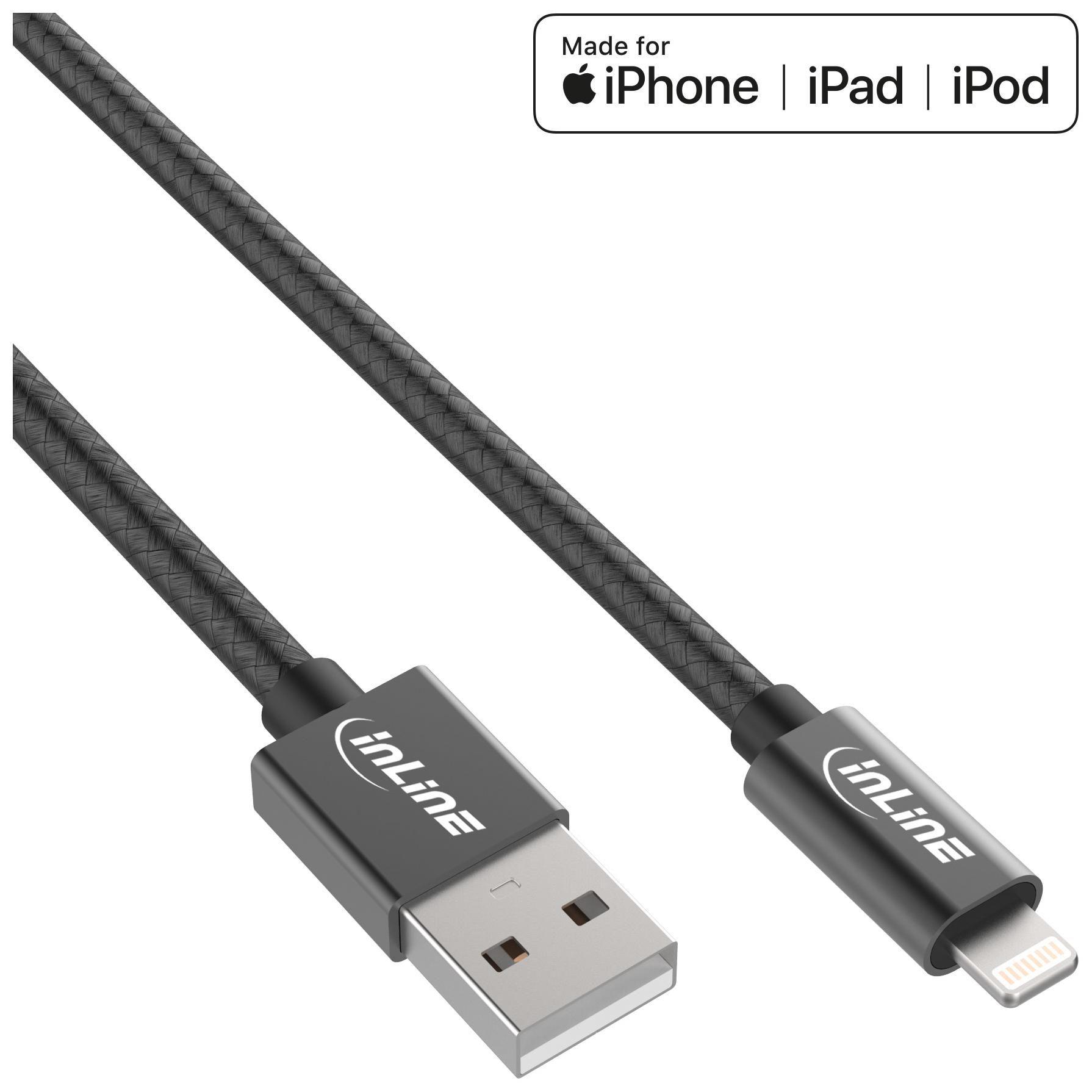 InLine 31422B Lightning Cable 2m Black