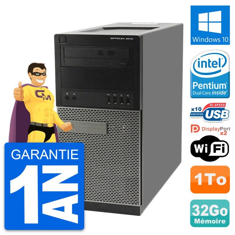 Dell OptiPlex 9010 Desktop PC - Intel Core i5-6300T, 32GB RAM, 1TB HDD, Windows 10, WiFi